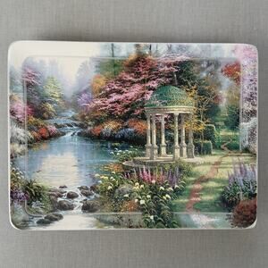 Thomas Kinkade "The Garden of Prayer" Plate Bradford Exchange collection +COA